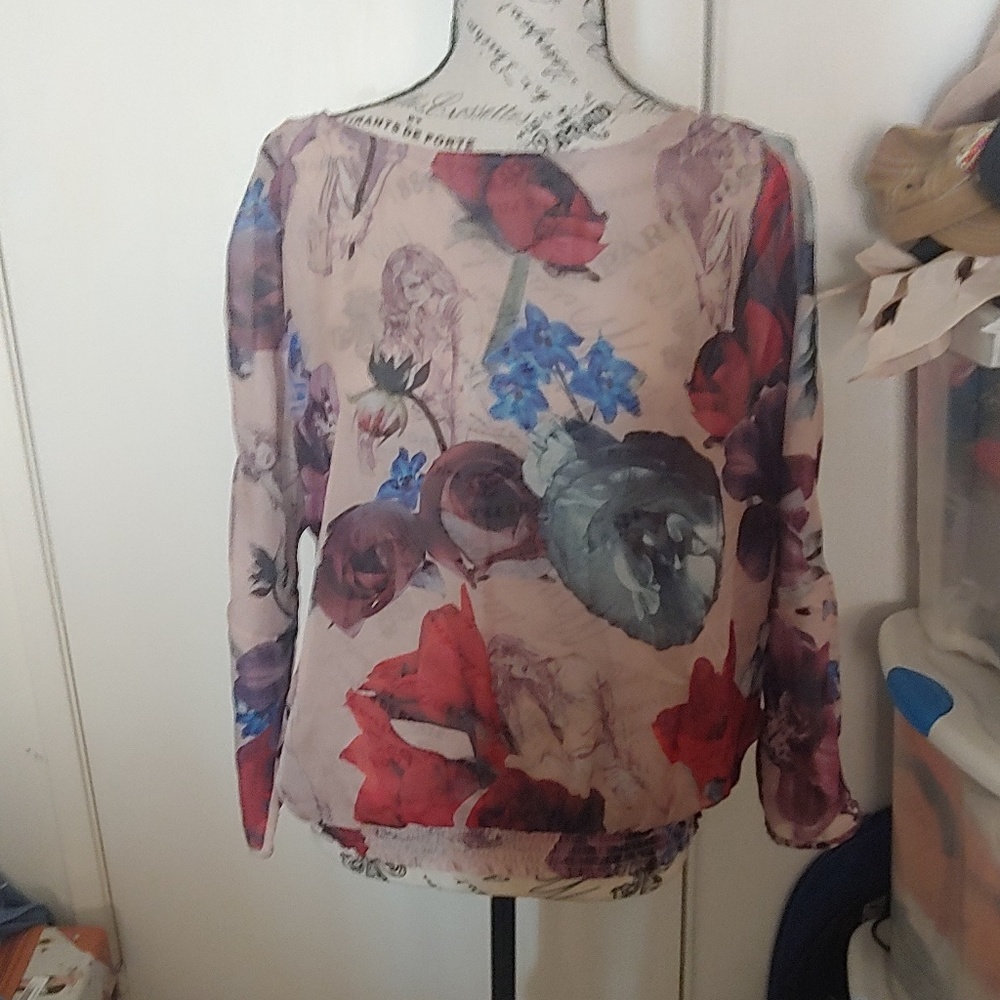 Ted Baker sheer floral top